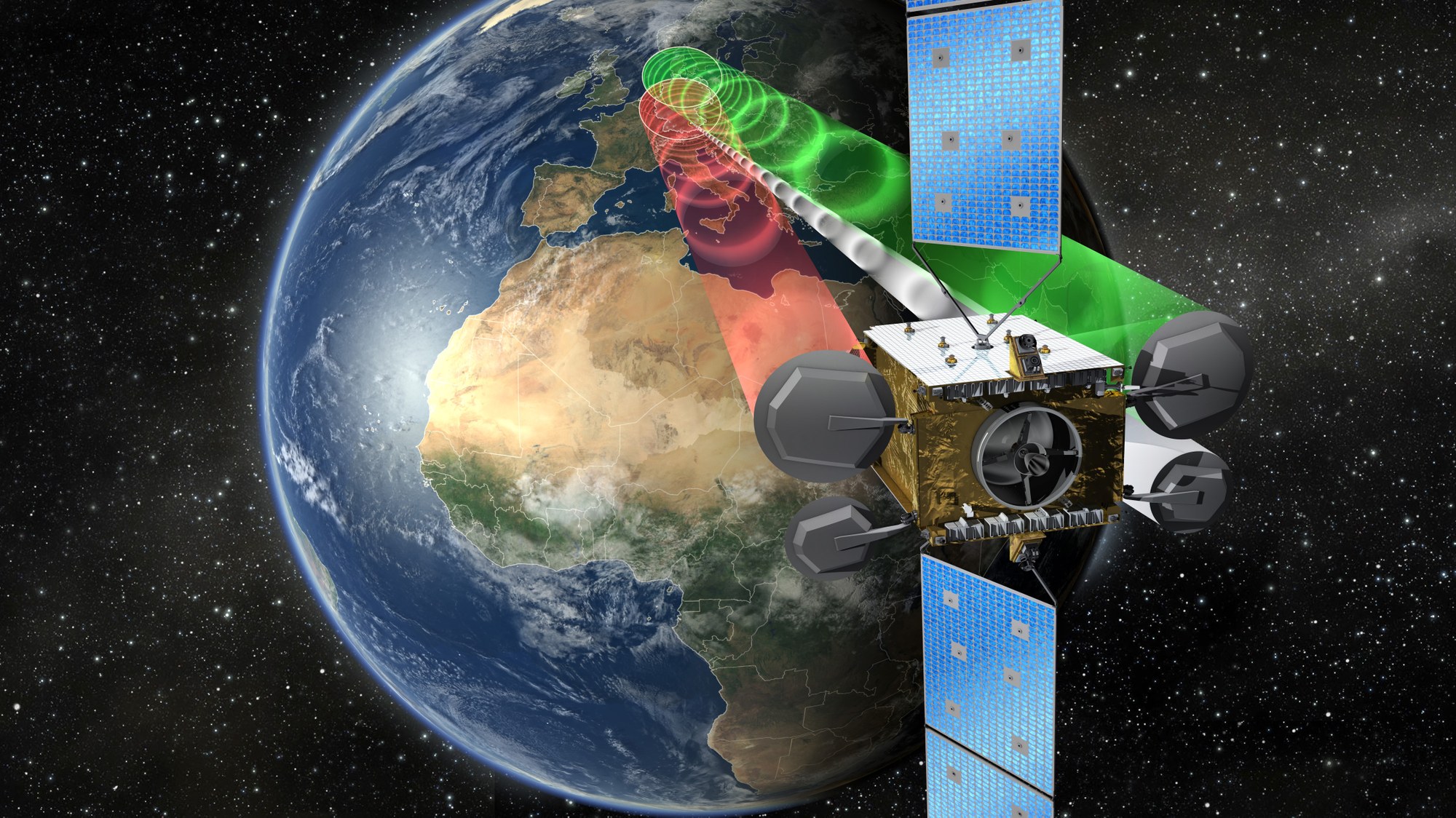 llustration of the Heinrich Hertz satellite