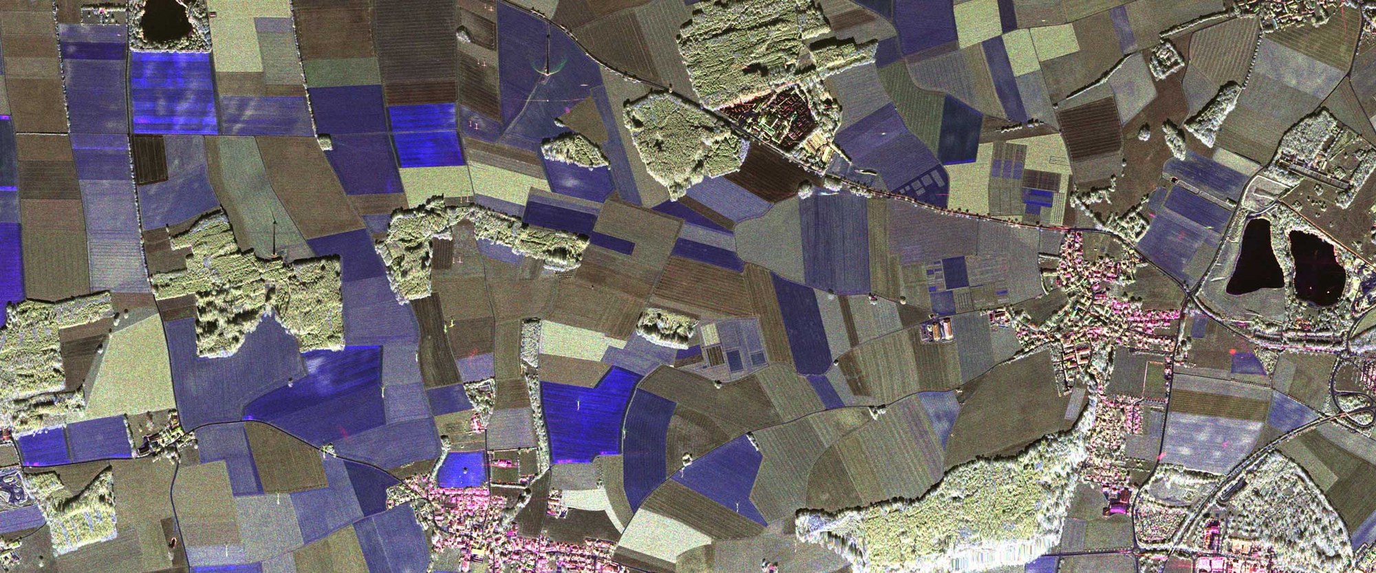 X-band radar image of the Puch test area