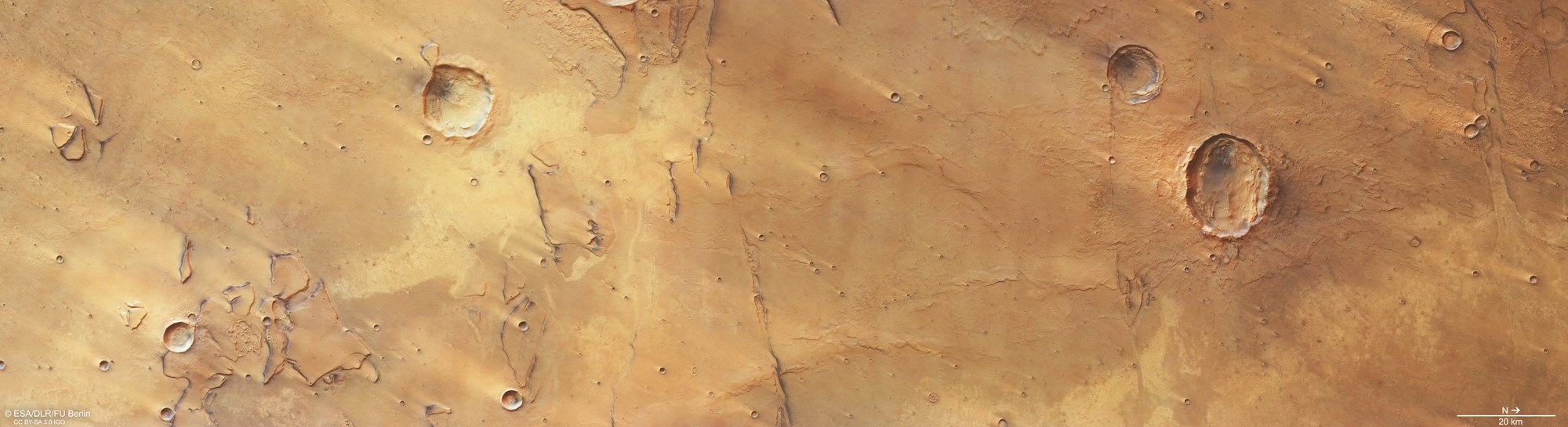 True-colour bird's-eye view of the Idaeus Fossae region