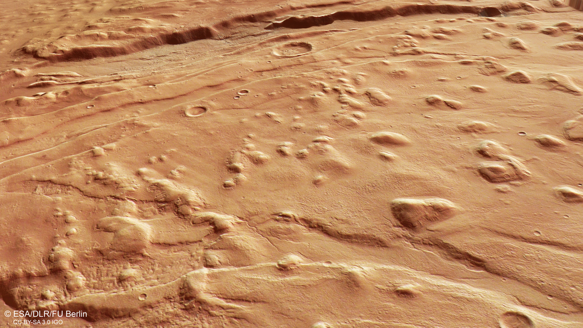 Hills and small mesas – remnants of the original landscape