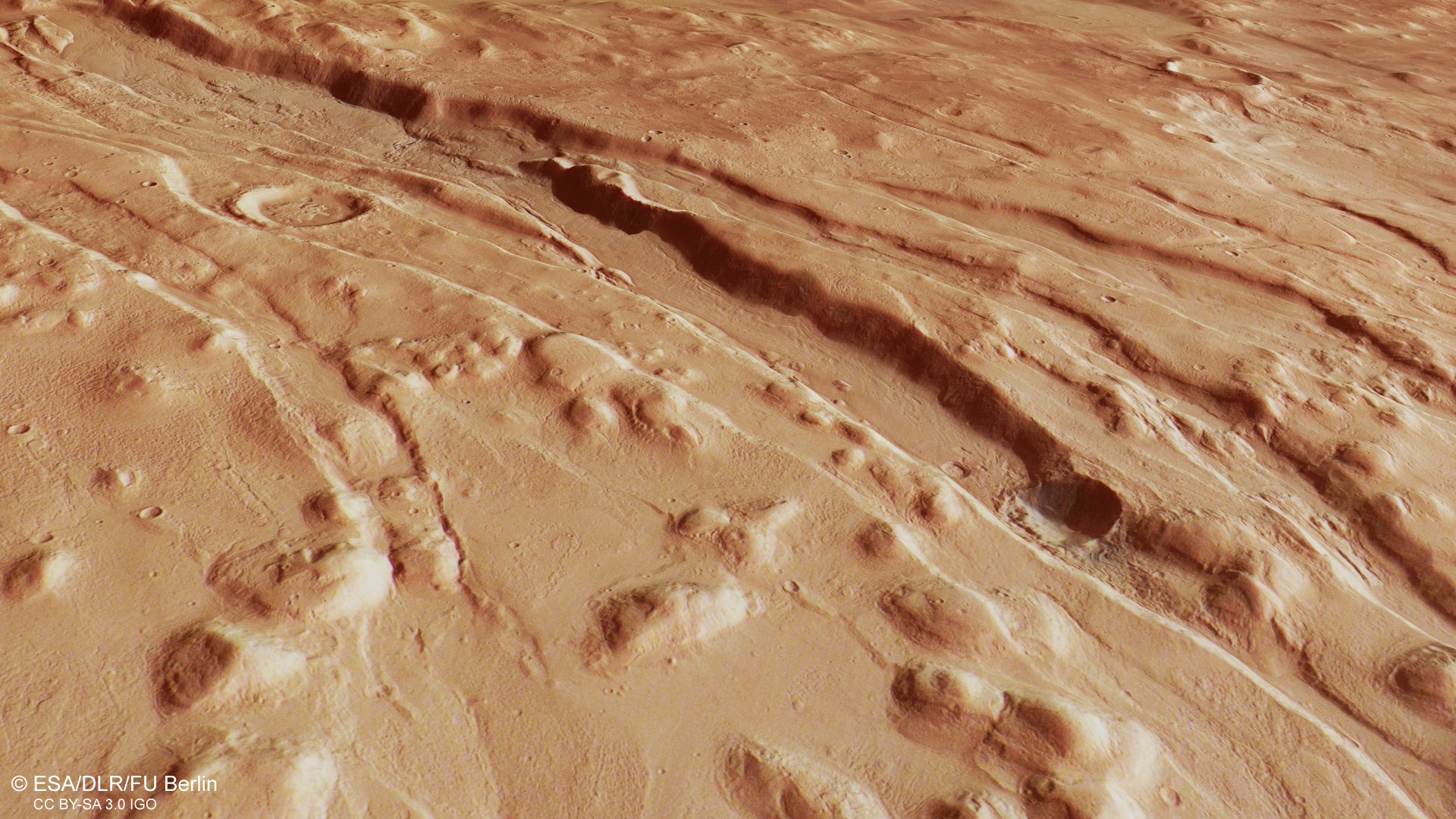 Traces of geological processes in Acheron Fossae