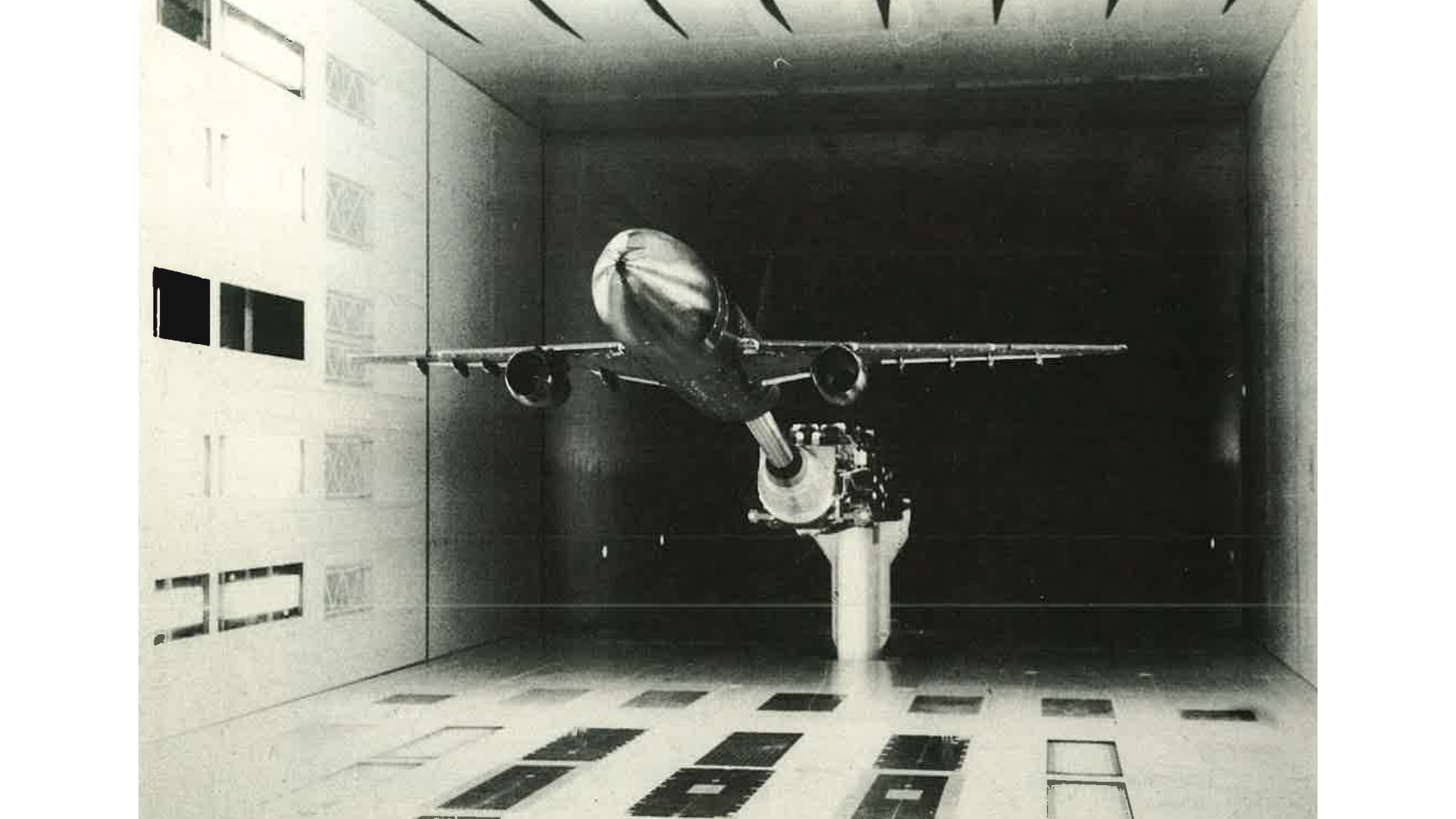 A300 model in the wind tunnel