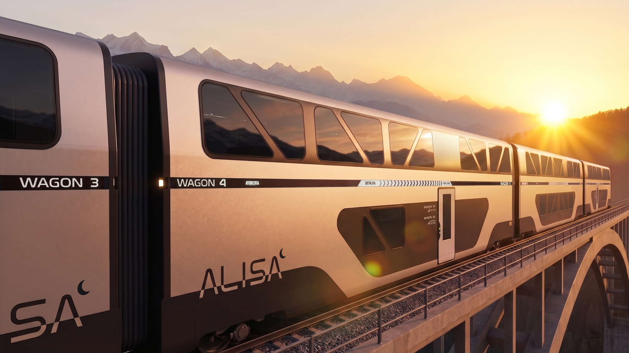 Visualisation – the ALISA concept for the night train of the future