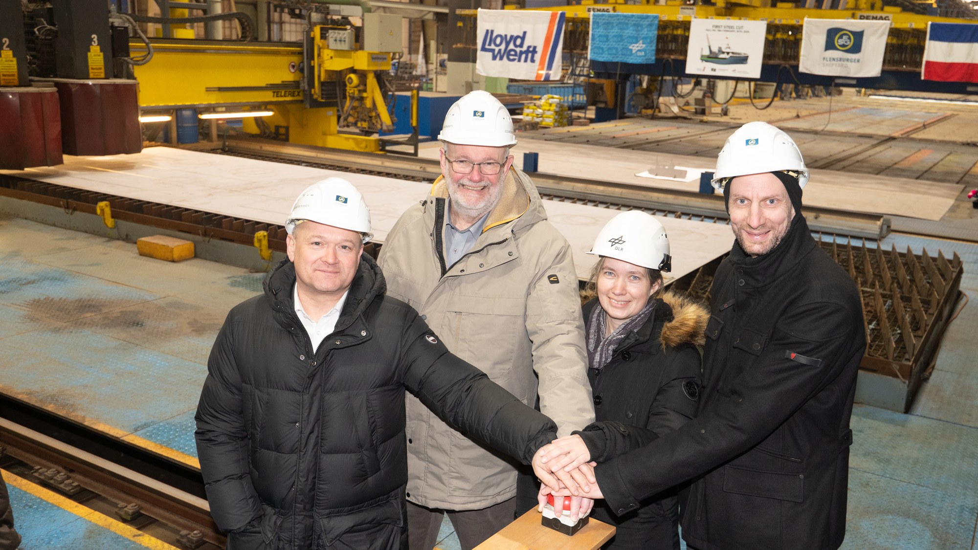 Start of construction for DLR's technology platform in the shipyard hall