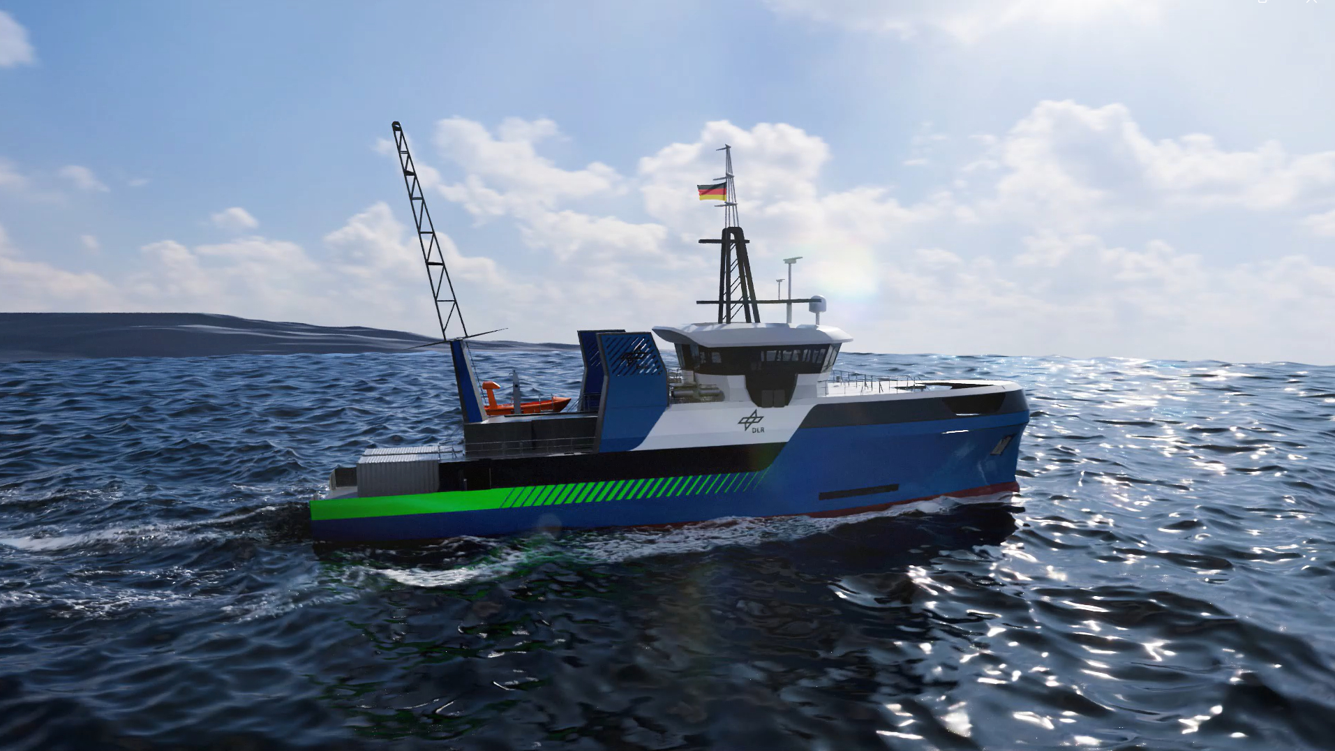 Visualisation of DLR's seagoing technology platform