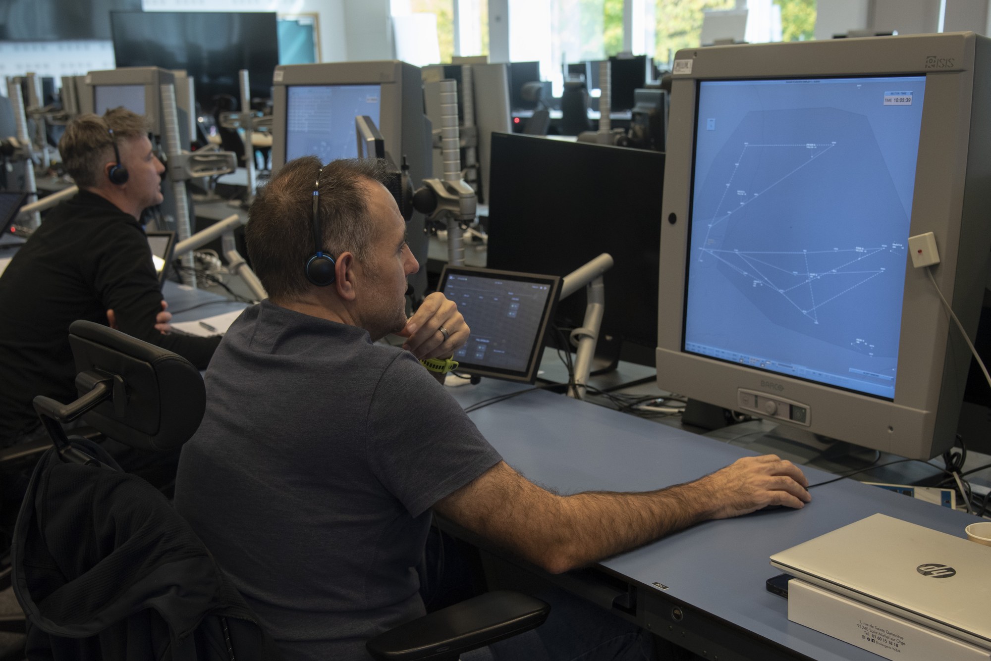 Air traffic controllers at EUROCONTROL's simulator centre