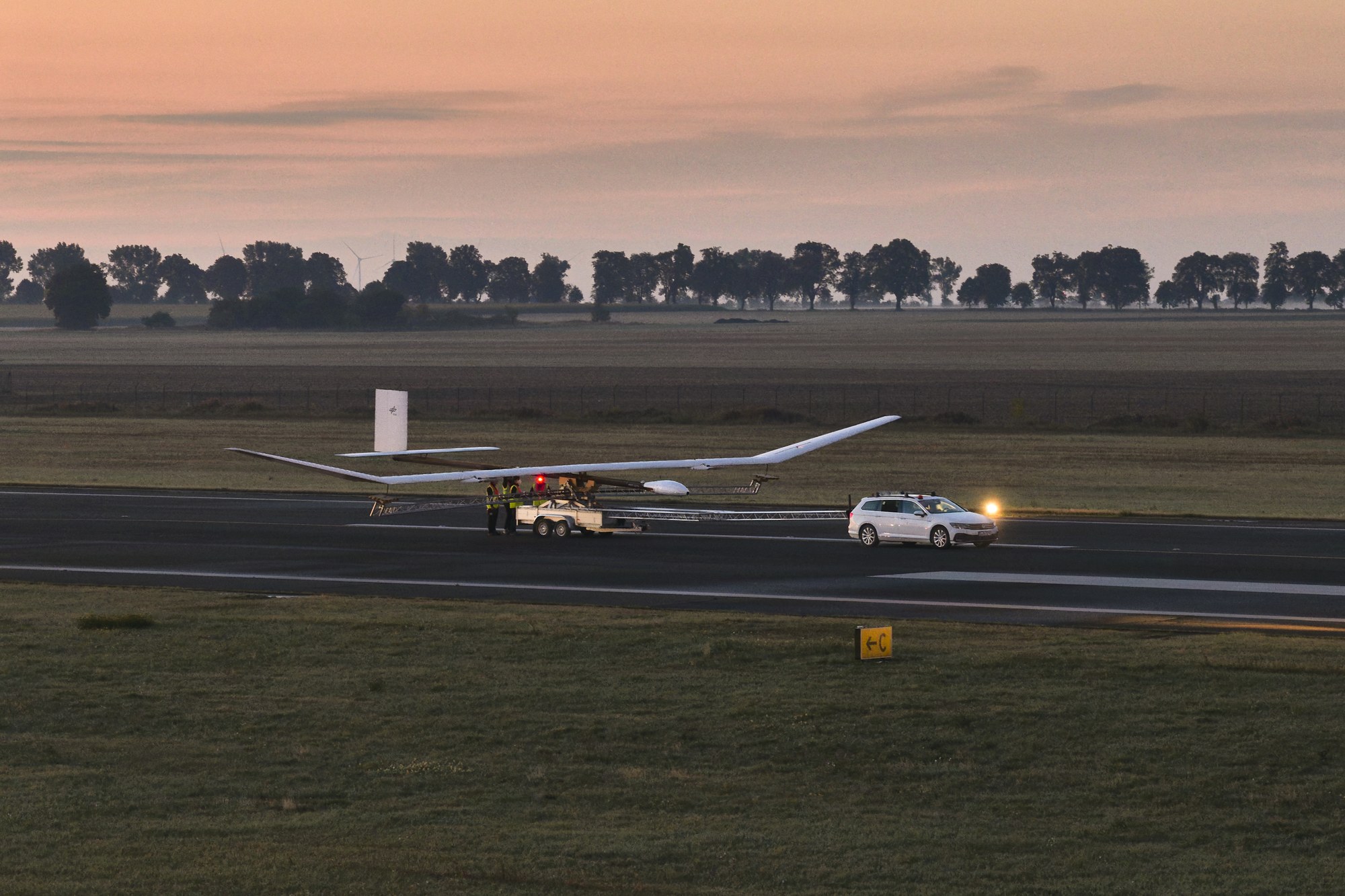 HAP-alpha on the runway shortly before its first flight test