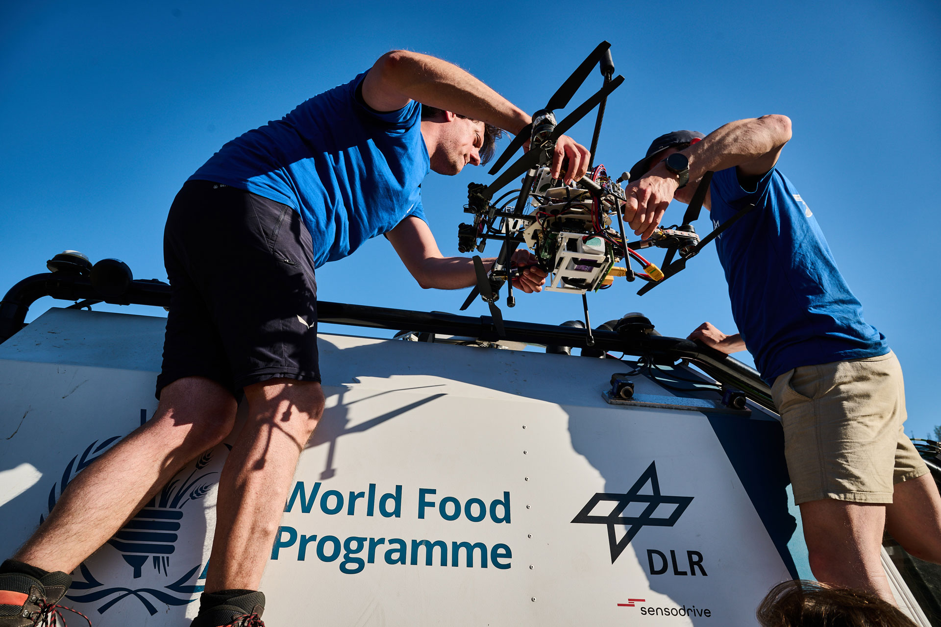 Mounting the drone on the SHERP