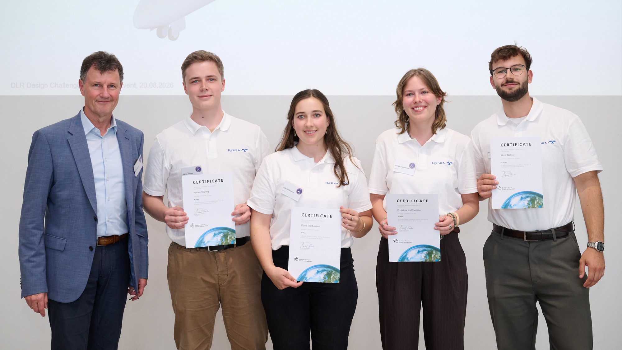 Team from RWTH Aachen – their HYDRA-X concept takes third place in the DLR Design Challenge 2026