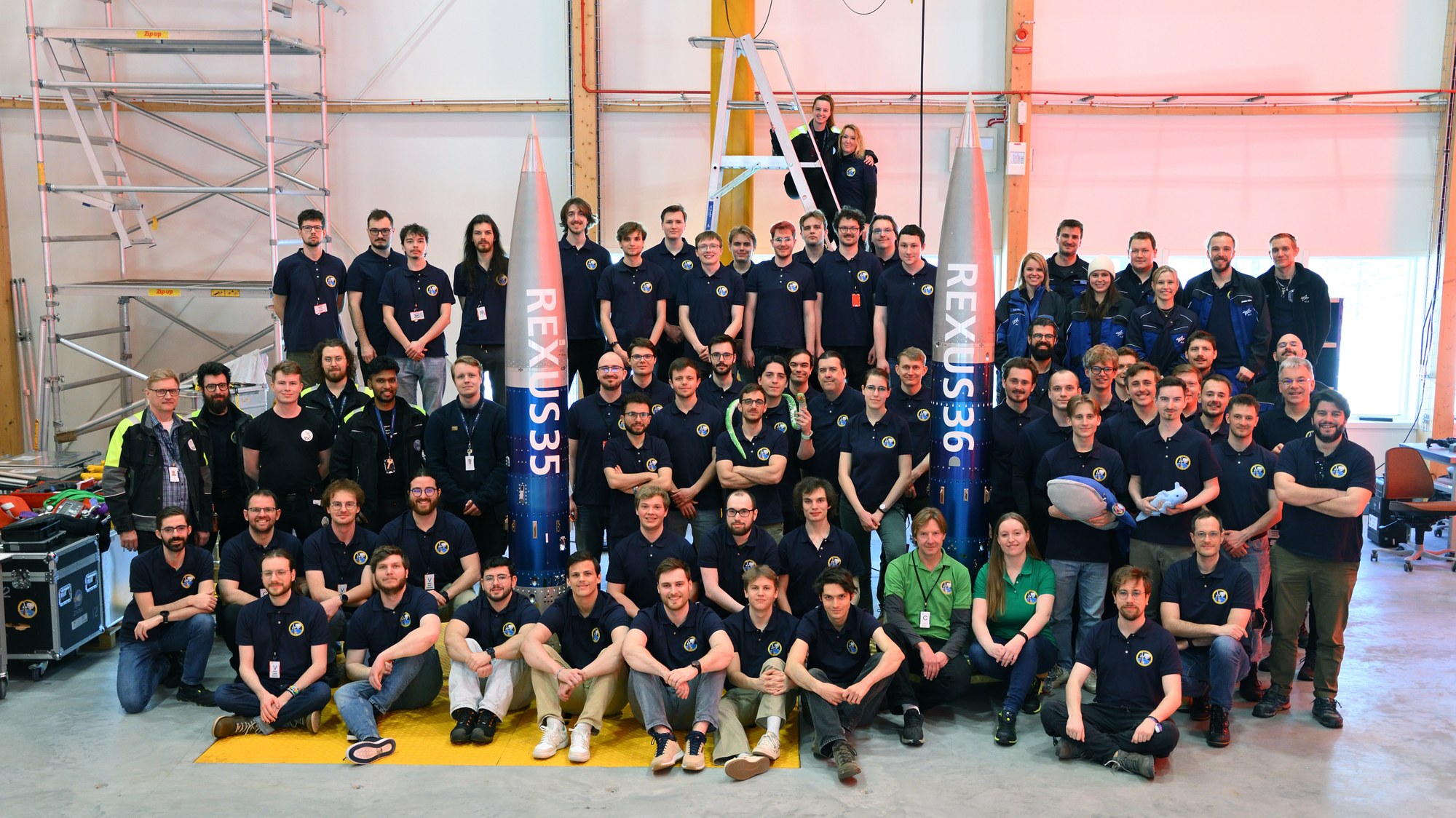 The student teams and organisers of the 2026 REXUS 35/36 double campaign