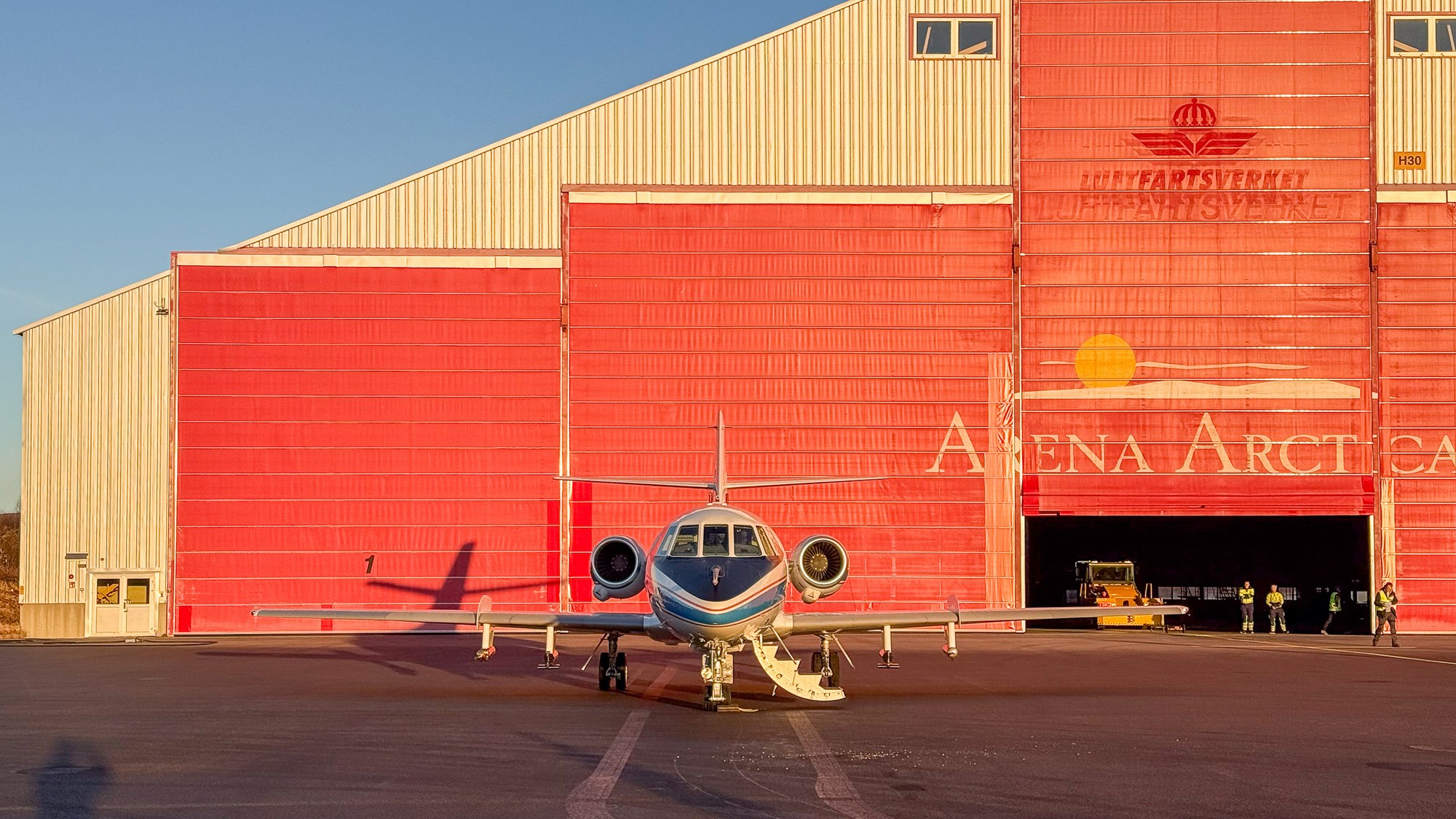 DLR Falcon 20E research aircraft visiting the far north