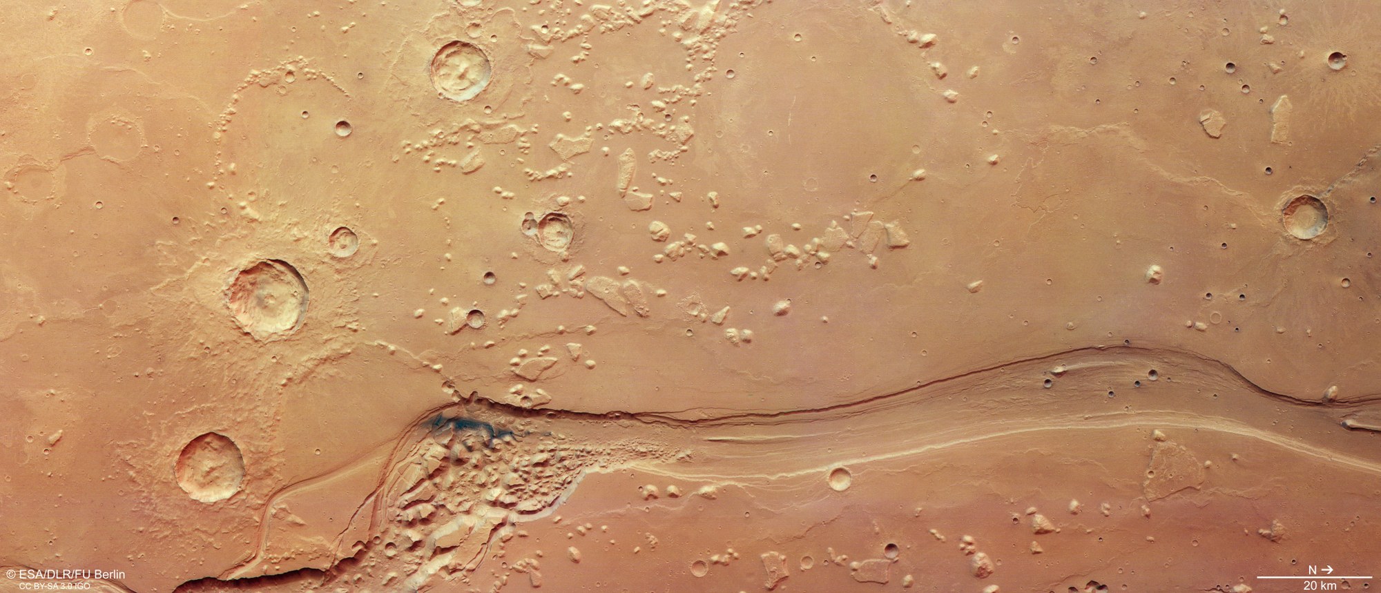 Middle section of the Shalbatana Vallis outflow channel