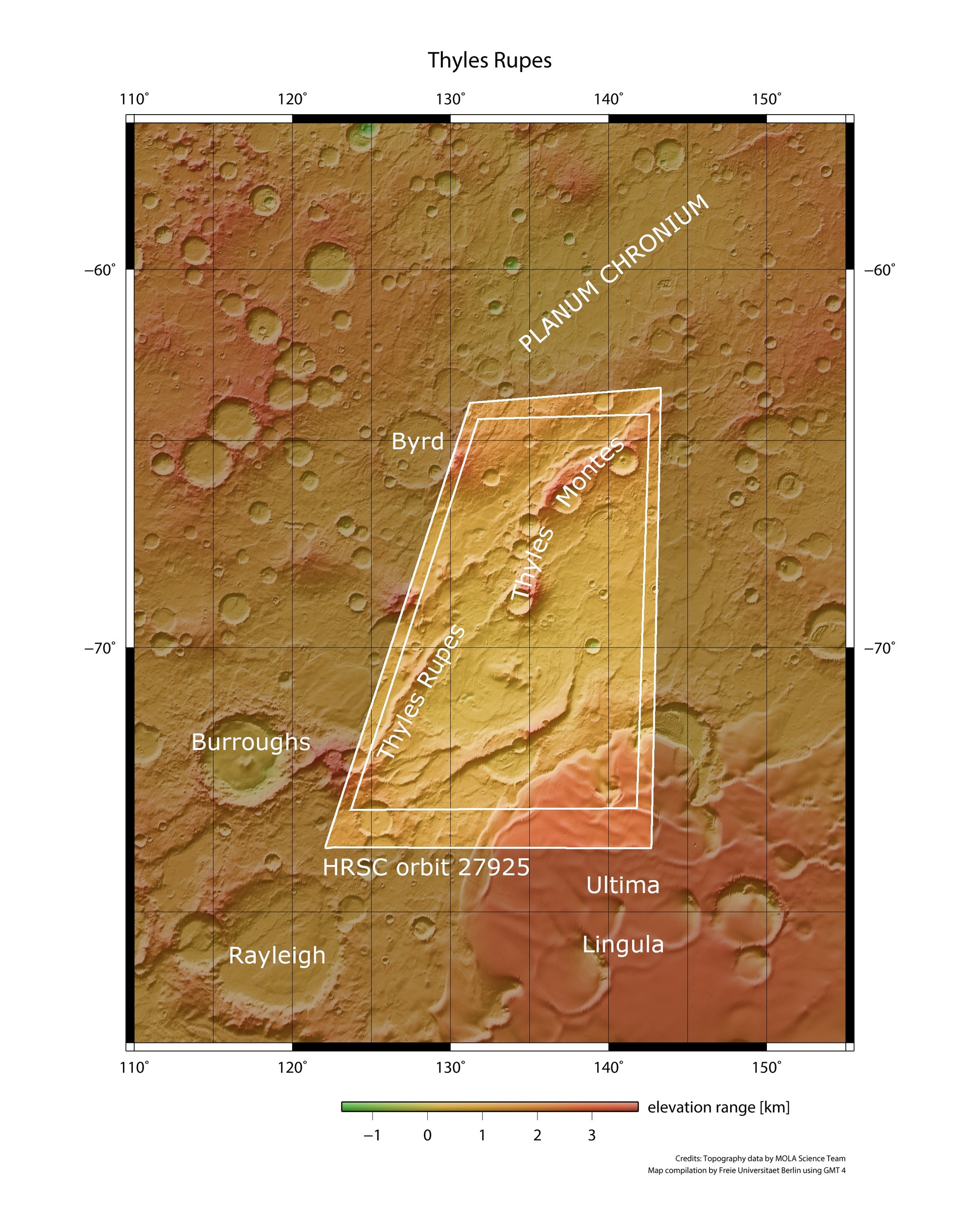 Thyles Rupes – topographic overview map