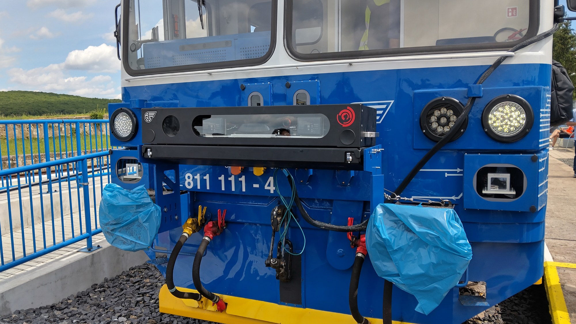 Sensors for automated driving on a test train