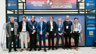 Group photo of the DLR Institute of Air Transport at ICAS 2026.