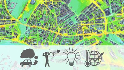 Project cover image for 3LK, a DLR project assessing air pollution, noise, light pollution and climate change