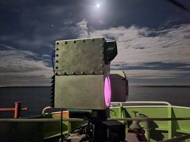 Sensor system with active infrared laser.