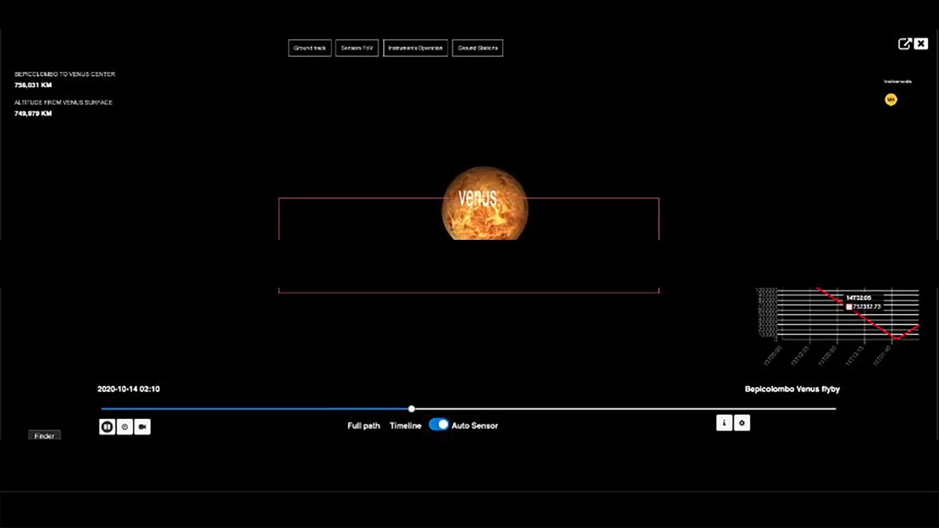 Video still: Observation of Venus by MERTIS