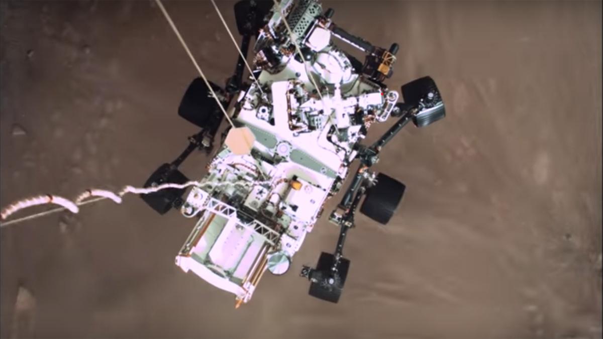 Video still: Watch NASA's Perseverance Rover Land | Video from Mars!