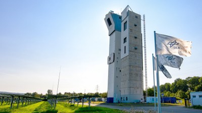 Solar tower research facility from the DLR Institute for Solar Research in Jülich