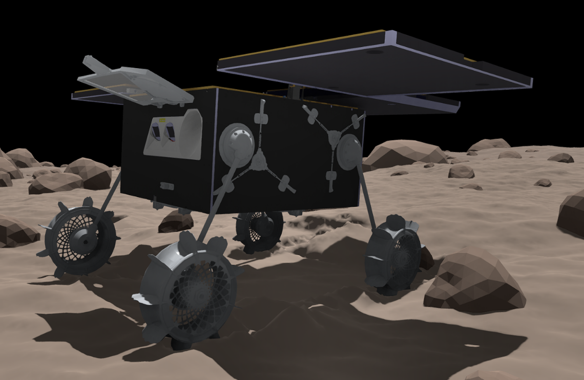 Computer simulation of the MMX rover