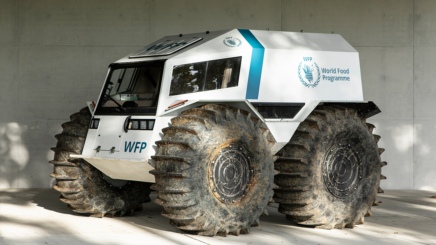 Safe transport of relief supplies using remote-controlled lorries
