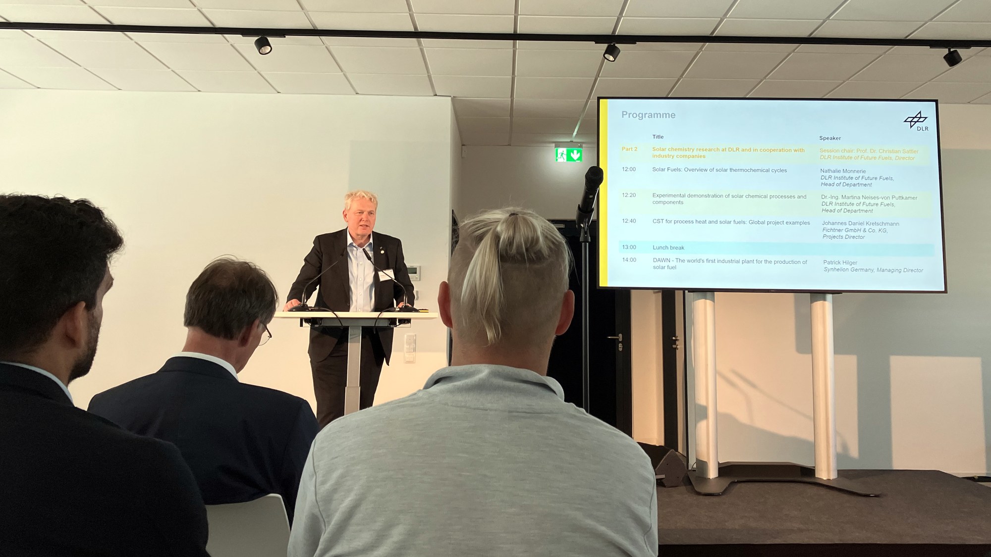 Prof. Christian Sattler introduced the second part of the event