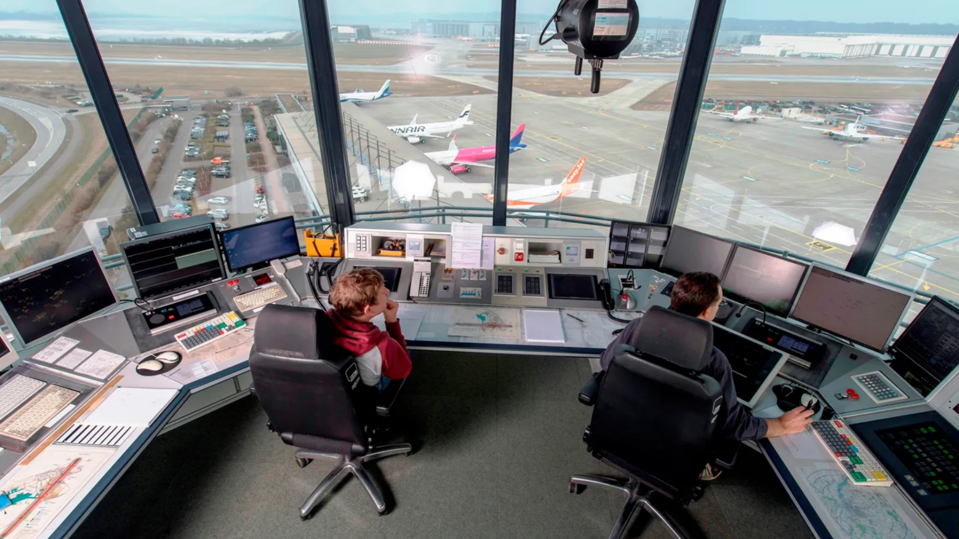 View from tower at Hamburg Airport