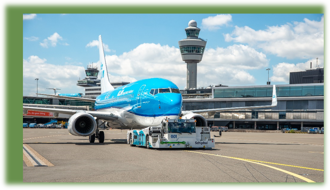 KLM Plane at Schipol Terminal