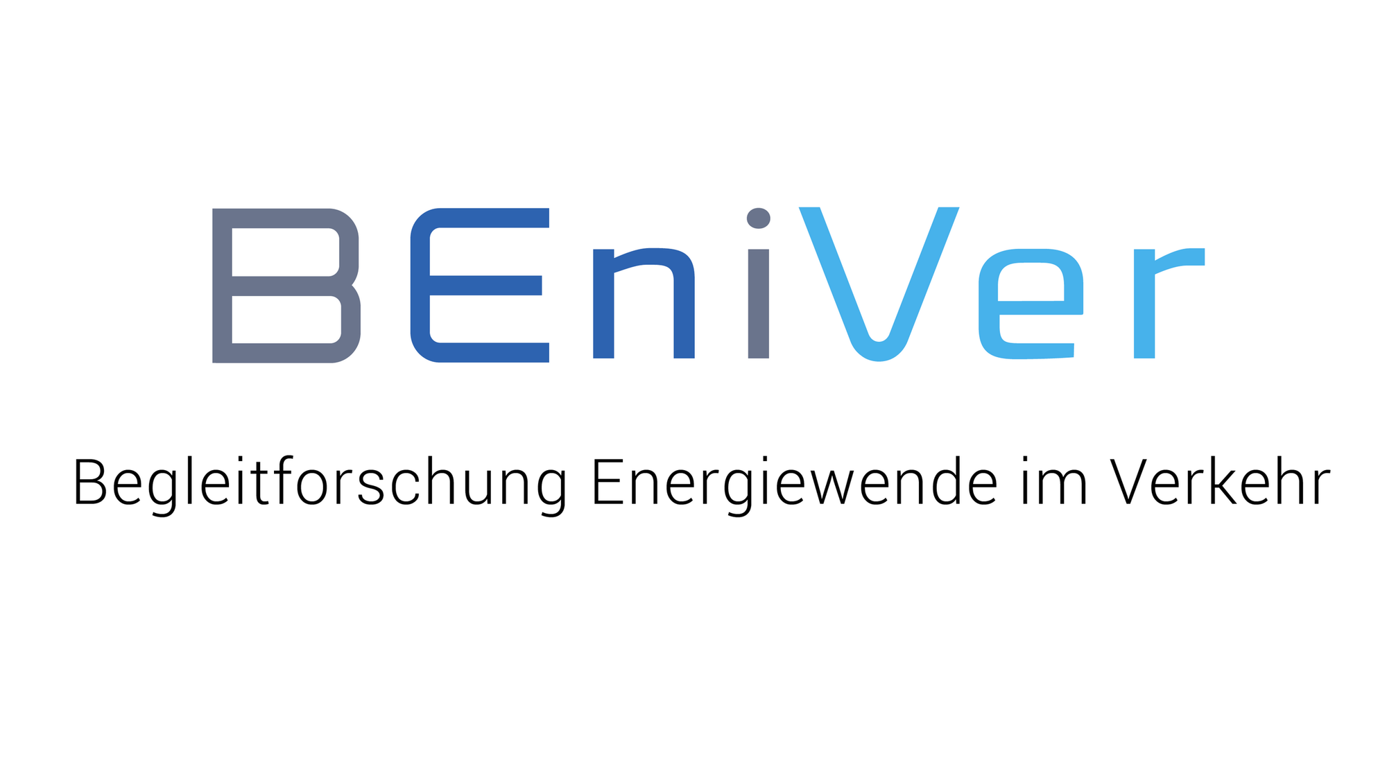 Logo of the accompanying research project on the energy transition in transport with the inscription BEniVer.