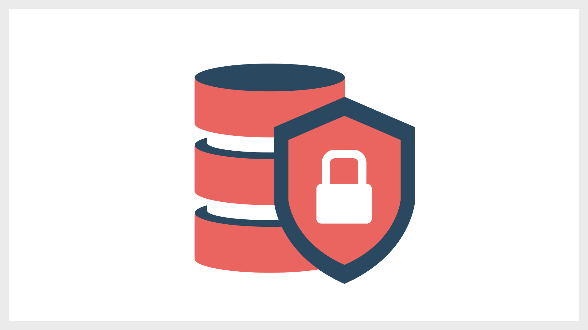 You can see a graphic representation of a data collection and a security lock, which symbolises data protection