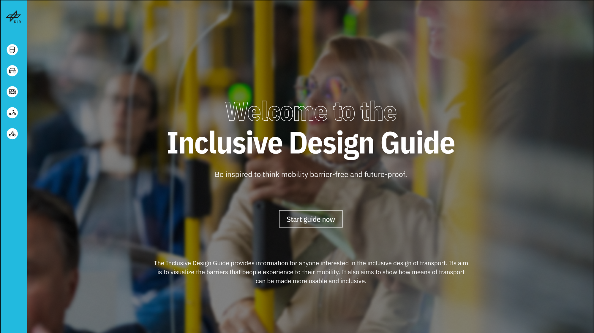 Homepage of the Inclusive Design Guide