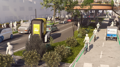 Vision of the mobility of the future in urban streets