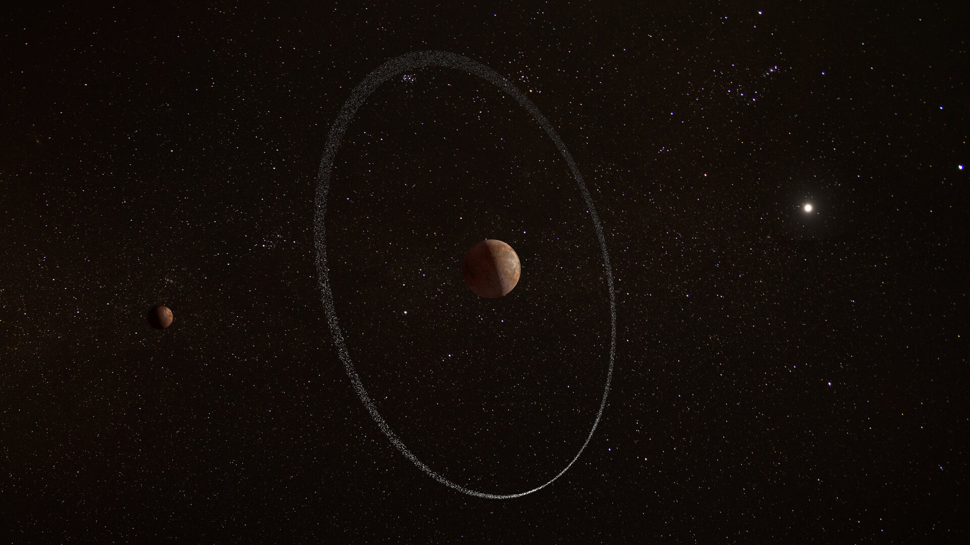 Artist’s impression of the dwarf planet Quoaor