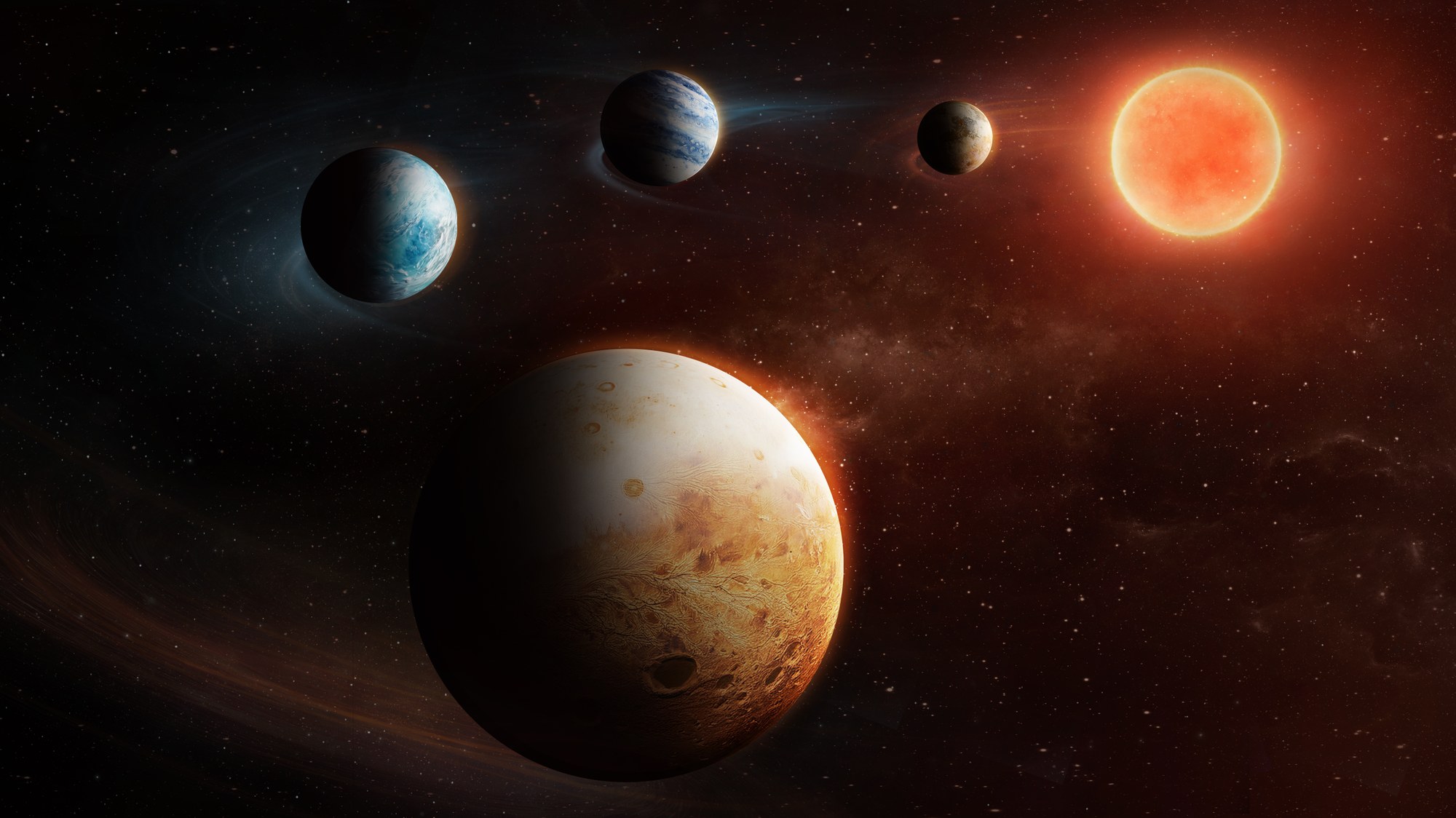 Planetary system around the star LHS 1903