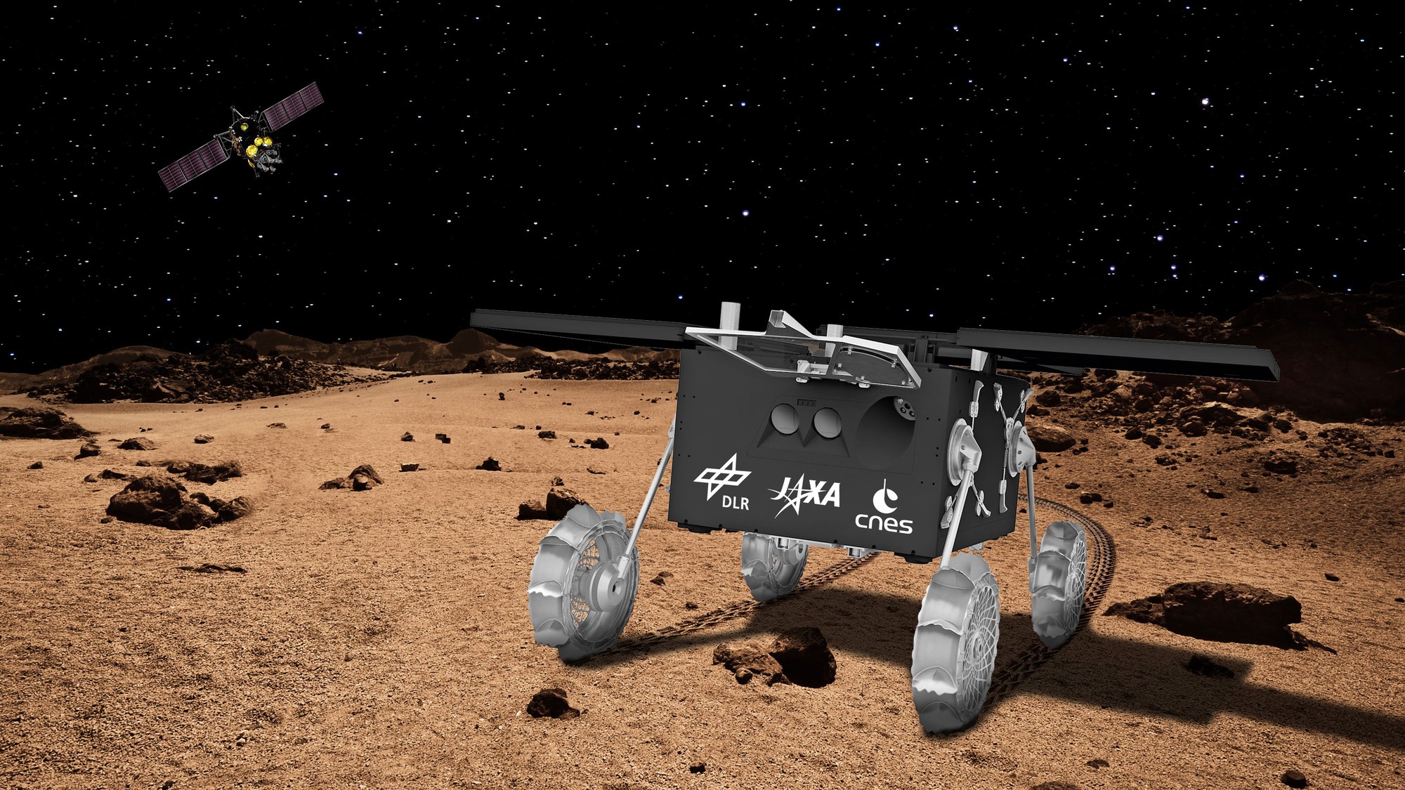 MMX rover on the Martian moon Phobos