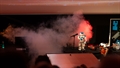 Der Nao%2dRoboter Marvin begrüßt das Publikum. Zuvor hat die Nebelmaschine zur „dramatischen" Untermalung des Raketenstart%2dVideos ganze Arbeit geleistet. Bild: TUHH