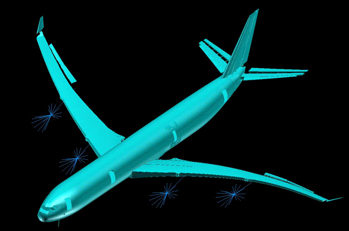 Die Flugzeuge müssen stabil sein, aber nicht starr. Dies wird in der Aeroelastik errechnet. Bild: DLR