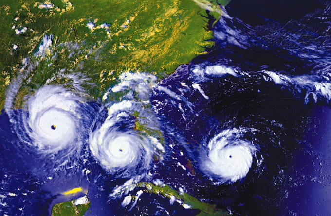 Hurrikan im Anflug … 
Bild: NASA