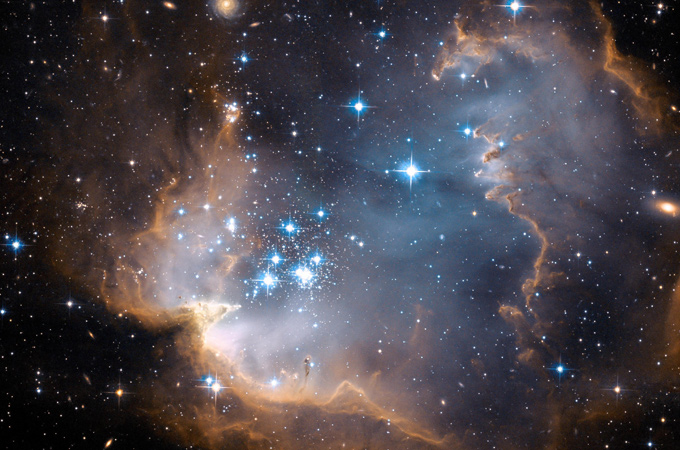 Das Universum: scheinbar unendliche Weiten. Hier eine unserer Nachbar-Galaxien, die Kleine Magellansche Wolke.
Bild: NASA, ESA, STScI