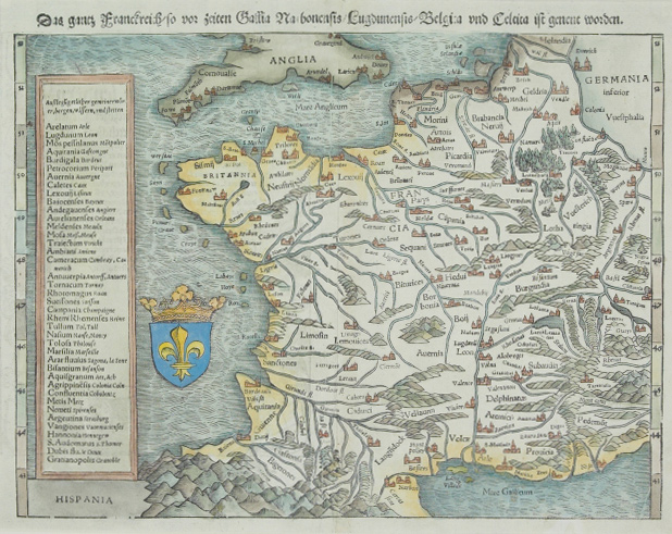 Die Landkarten wurden im Laufe der Zeit immer genauer. Das Bild zeigt eine alte Karte von Frankreich. Bild: Photos.com
