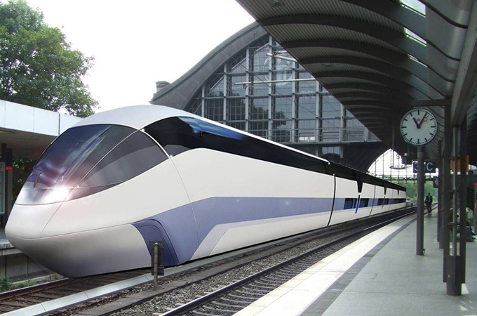 Mit dem Projekt „Next Generation Train“ – hier eine Illustration – wird in enger Teamarbeit untersucht, wie die Züge der Zukunft aussehen können. 
Bild: DLR
