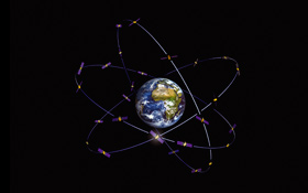 So wird das europäische Satelliten-Navigationssystem Galileo aussehen. Bild: ESA