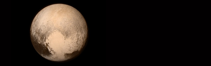 Pluto, gesehen von der Sonde New Horizons. Das Bild entstand am Tag vor dem Vorbeiflug an Pluto. Bild: NASA/JHUAPL/SWRI